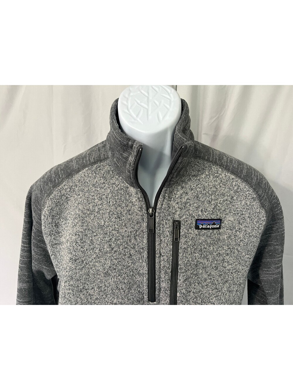 Patagonia Men's Gray on Gray Better Sweater 1/2 Zip Pullover Jacket Medium M